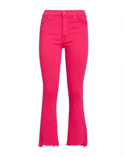 Mother Woman Jeans Magenta Size 30 Cotton, Polyester, Elastane In Purple