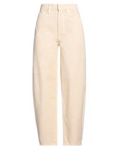 Mother Woman Jeans Sand Size 26 Cotton, Lyocell In Beige