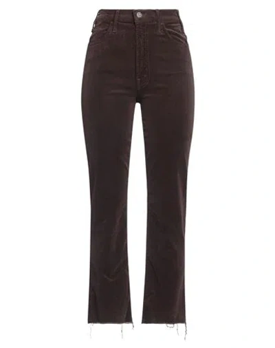 Mother Woman Pants Dark Brown Size 27 Cotton, Polyester, Elastane