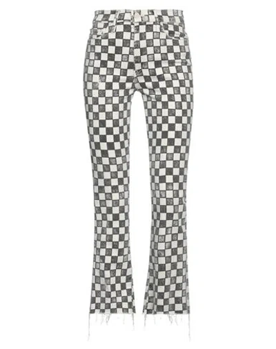 Mother Woman Pants Ivory Size 26 Cotton, Polyester, Elastane In White