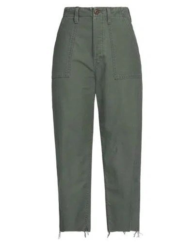 Mother Woman Pants Military Green Size 27 Cotton In Gray