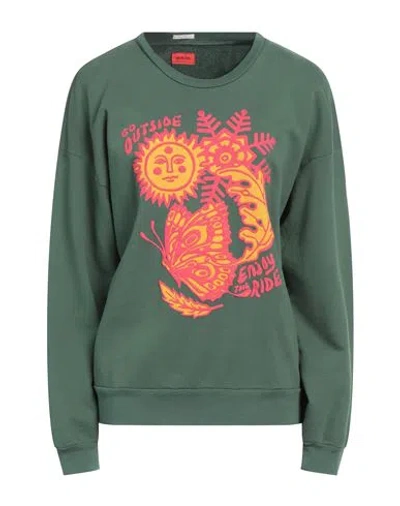Mother Woman Sweatshirt Green Size L Cotton