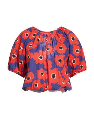 Mother Woman Top Blue Size M Cotton In Multi