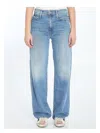 Mother Dodger Sneak Faded Jeans In Blue