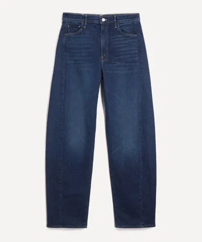 Mother Women's Full Pipe Skimp Wide Barrel-leg Jeans In Blue