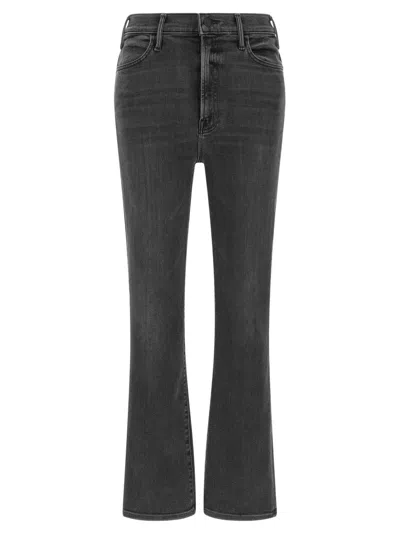 Mother Women Grey High Rise Jeans In Animal Print