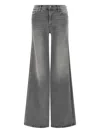 Mother The Twister Heel Denim Jeans In Gray