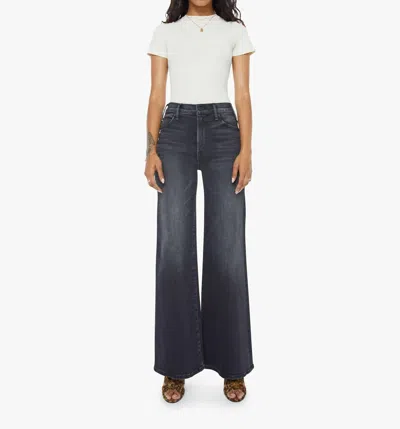 Mother Women's Lil Hustler Roller Sneak Jeans In Not Today Satan In Blue