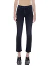 Mother The Mid Rise Dazzler Ankle Deep End Jeans In Multi