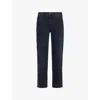 Mother Womens Night In Venice Rambler Dark-wash Straight-leg Mid-rise Stretch-denim Jeans In Night In Venice