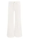 Mother Twister Skimp High-rise Pants Flared Leg Pants In Cream Puffs In Creampuffs