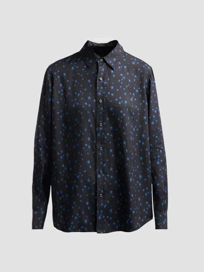 Mother Women's The Bestie Silk-blend Shirt In Blue