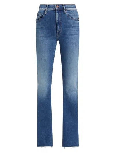 Mother Women's The Cruiser Sneak Fray Jeans, Hike Hike Baby In Multi