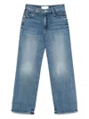 Mother Jeans The Dodger Sneak Light Blue Washed In Toiltroubl