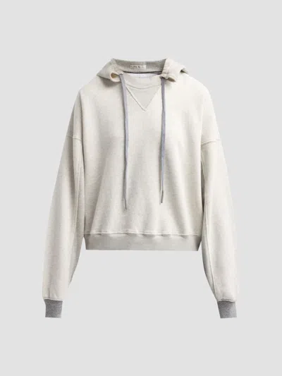 Mother Two-tone Color Block Hoodie In Gray