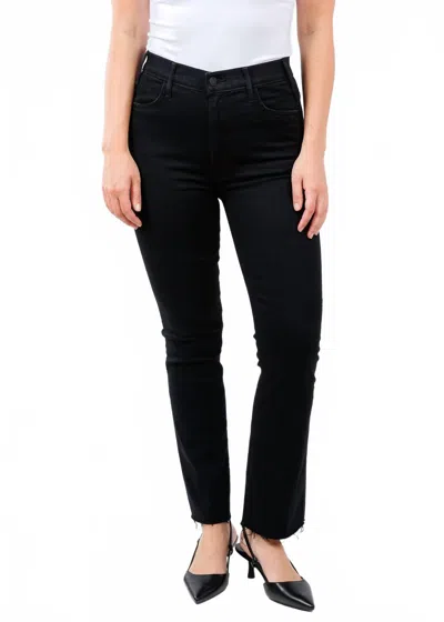 Mother Women's The Hustler Ankle Fray Jeans In Not Guilty In Black