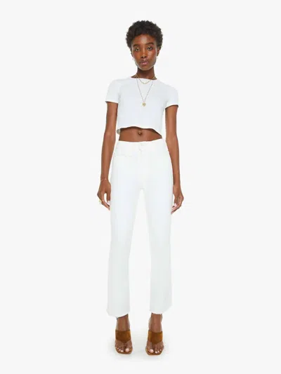 Mother Women's The Hustler Ankle Fray Pant In Fota In White