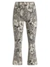 MOTHER WOMEN'S THE HUSTLER FLORAL FLARED ANKLE JEANS