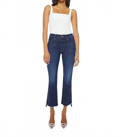 Mother Women's The Insider Crop Step Fray Pant In Off Limits In Blue