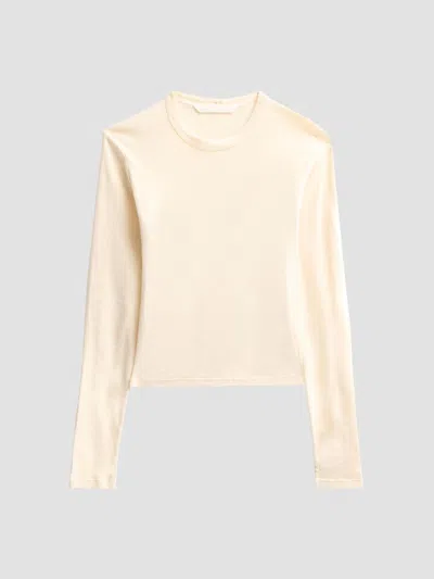 Mother Women's The Itty Bitty Long-sleeve Crop T-shirt In Neutral