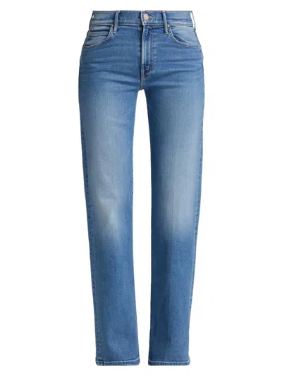 Mother Women's The Kick It High-rise Flared Jeans In Blue