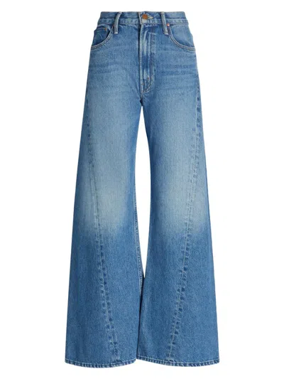Mother Women's The Lemon Twist Wide-leg Jeans In Blue