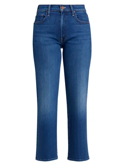 MOTHER WOMEN'S THE RAMBLER CROPPED STRAIGHT-LEG JEANS