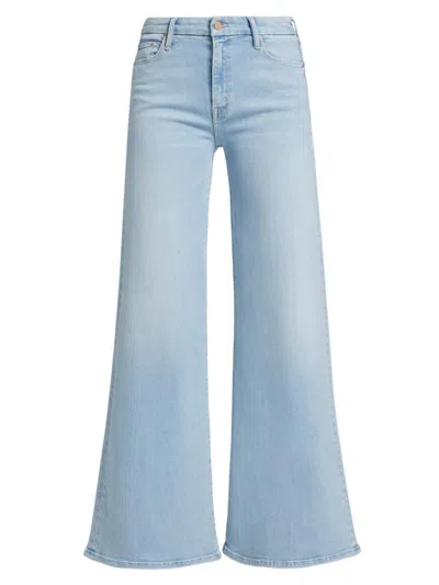 Mother Women's The Roller Sneak High-rise Flared Jeans In Blue