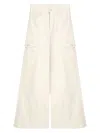 Mother The Undercover Cargo Sneak Cream Puffs Jean In Ivory