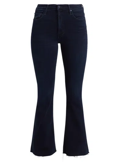Mother Women's The Weekender Fray Slim Straight Jeans In Blue