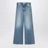 Mother Women's The Hustler Roller Fray Jean In Light Blue