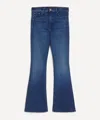 Mother The Weekender Mid Rise Flared Jeans In Kicks And Riffs In Blue