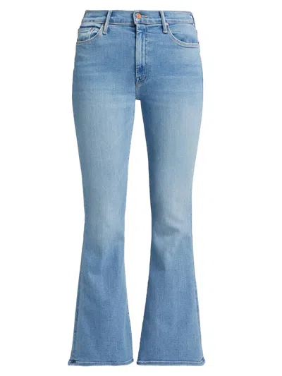 Mother Women's Weekender Mid-rise Flare Ankle Jeans In Blue