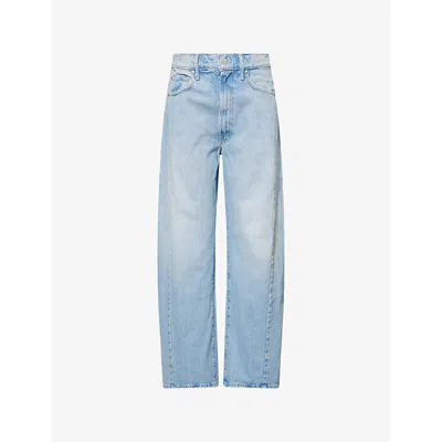 Mother Womens The Full Pipe Flood Denim Jeans Back Pedal