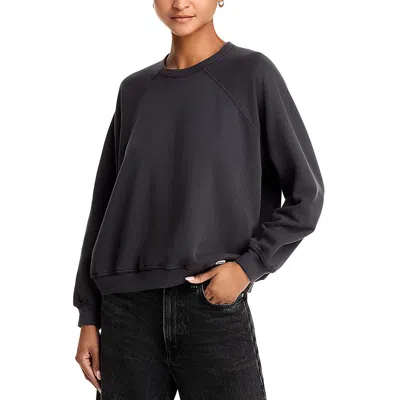 Mother Womens Comfy Crewneck Sweater In Black