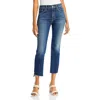 Mother The Insider Crop Step Fray Jean In Off Limits In Multi