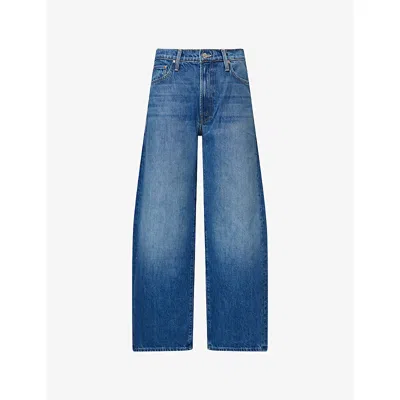 Mother Womens The Dodger Ankle Embroidered Denim Jeans Green Thumb