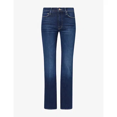 Mother Womens Hard Stop Honey The Weekender Flared Cotton-blend Jeans