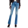 Mother The Runaway Fray High Rise Bootcut Jeans In Monkey In The Middle In Blue