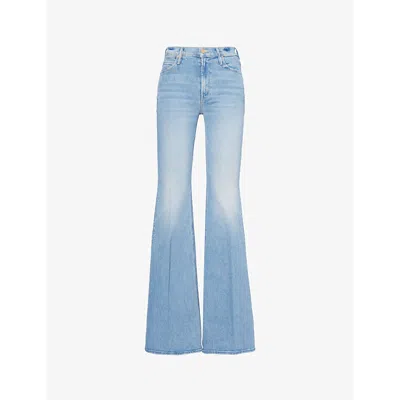 Mother Womens Horseback To Quarterback The Doozy Flared Straight-leg Mid-rise Stretch-denim Jeans