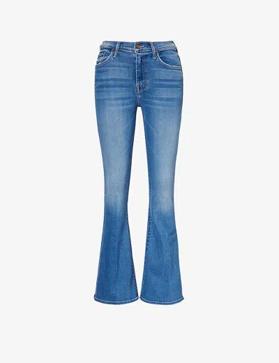 MOTHER WOMENS LAYOVER THE WEEKENDER FLARED-LEG MID-RISE JEANS