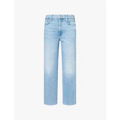 MOTHER WOMENS THE RAMBLER ZIP ANKLE STRAIGHT-LEG DENIM JEANS LOOK MA NO HANDS