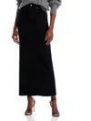 Mother Womens Mid Rise Long Denim Skirt In Multi