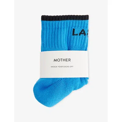 Mother Womens Last Call Baby Steps Ankle Cotton-blend Socks In Blue