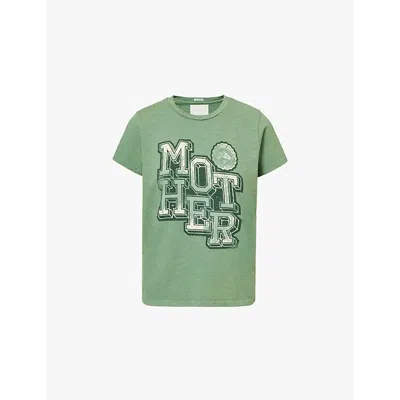 Mother Womens The Sinful Graphic-print Cotton-jersey T-shirt  Crest