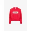 Mother The Concert Printed Cotton-jersey Sweatshirt In Red