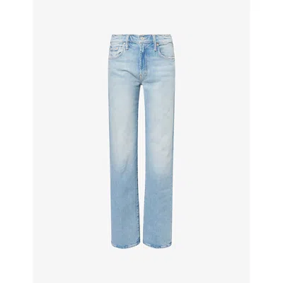 Mother Womens I Confess The Mr Rambler Zip Skimp Cotton Denim Jeans In Black