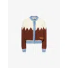 Mother Womens The Raglan Zigzag-print Knitted Cotton Cardigan Head For The Hills In Multi