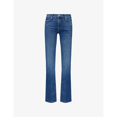 Mother Womens The Runaway Flared-leg Slim-fit Stretch-denim Jeans Whats Your Sign