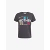 Mother Womens The Sinful Graphic-print Cotton-jersey T-shirt  Glitch
